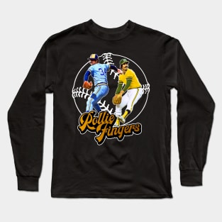 Retro Rollie Fingers Gold Tribute Long Sleeve T-Shirt